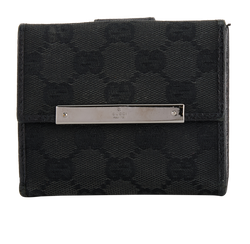 Gucci Compact Wallet, Canvas, Black, MII, 2*